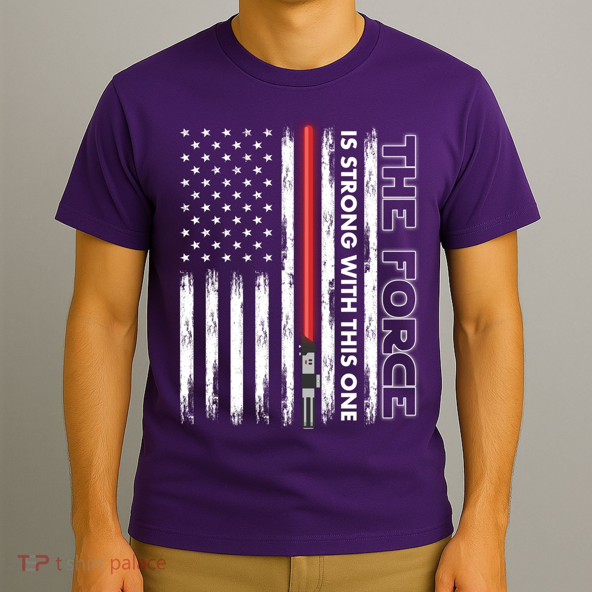The Force Is Strong With This One USA American Flag T-Shirt