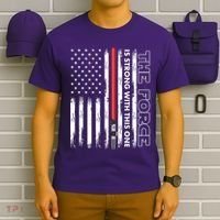 The Force Is Strong With This One USA American Flag T-Shirt thumb 6