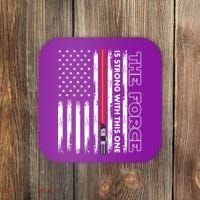 The Force Is Strong With This One USA American Flag Coaster thumb 0