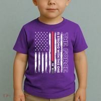The Force Is Strong With This One USA American Flag Toddler T-Shirt thumb 2