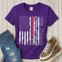 The Force Is Strong With This One USA American Flag Women's T-Shirt thumb 3