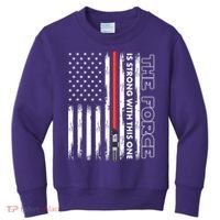 The Force Is Strong With This One USA American Flag Kids Sweatshirt thumb 0