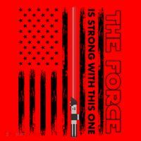 The Force Is Strong With This One USA American Flag Santa Hat thumb 1