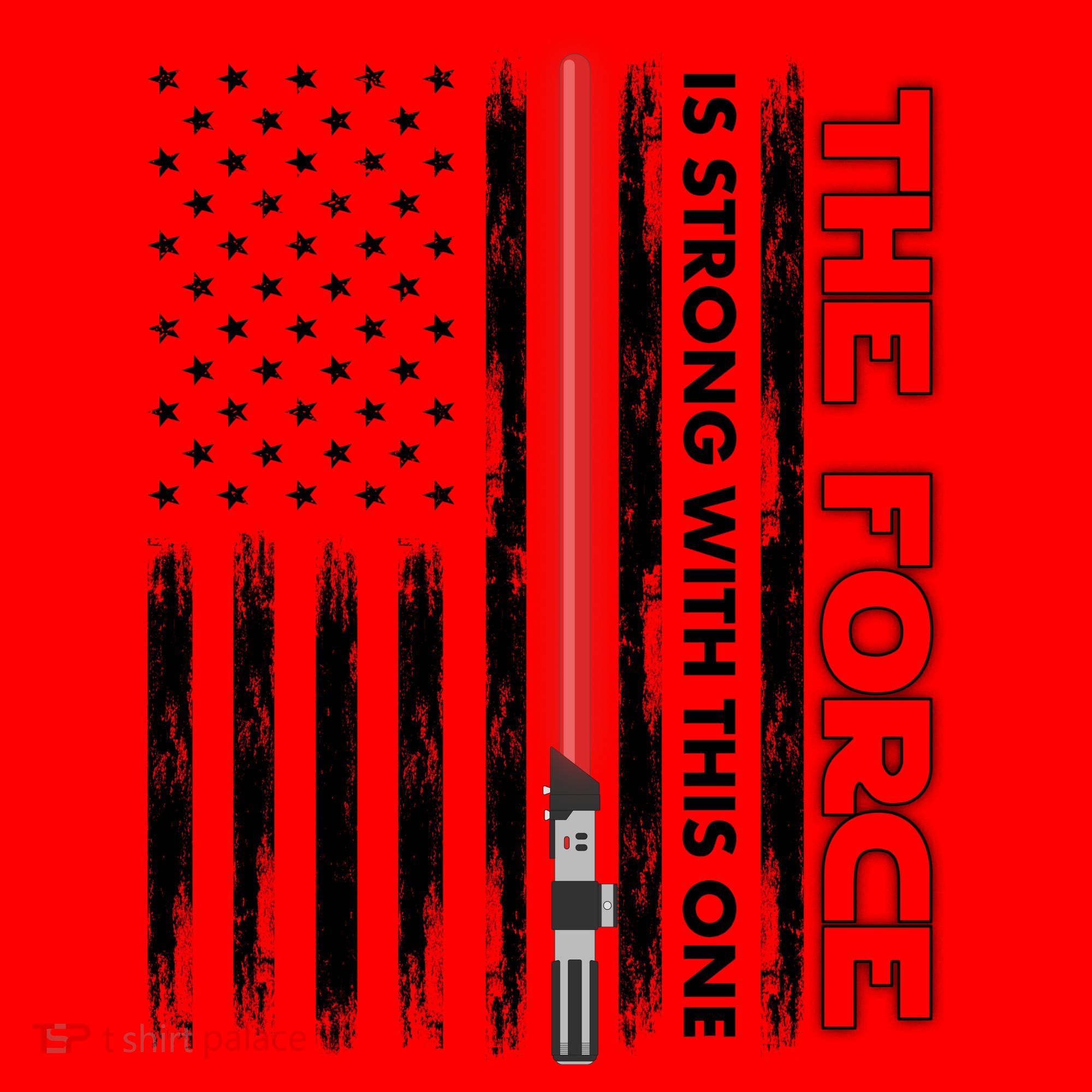The Force Is Strong With This One USA American Flag Santa Hat