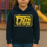 The Faith Is Strong With This One Funny Christian Kids Hoodie thumb 3