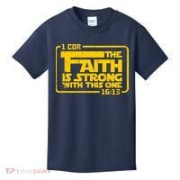 The Faith Is Strong With This One Funny Christian Kids T-Shirt thumb 0