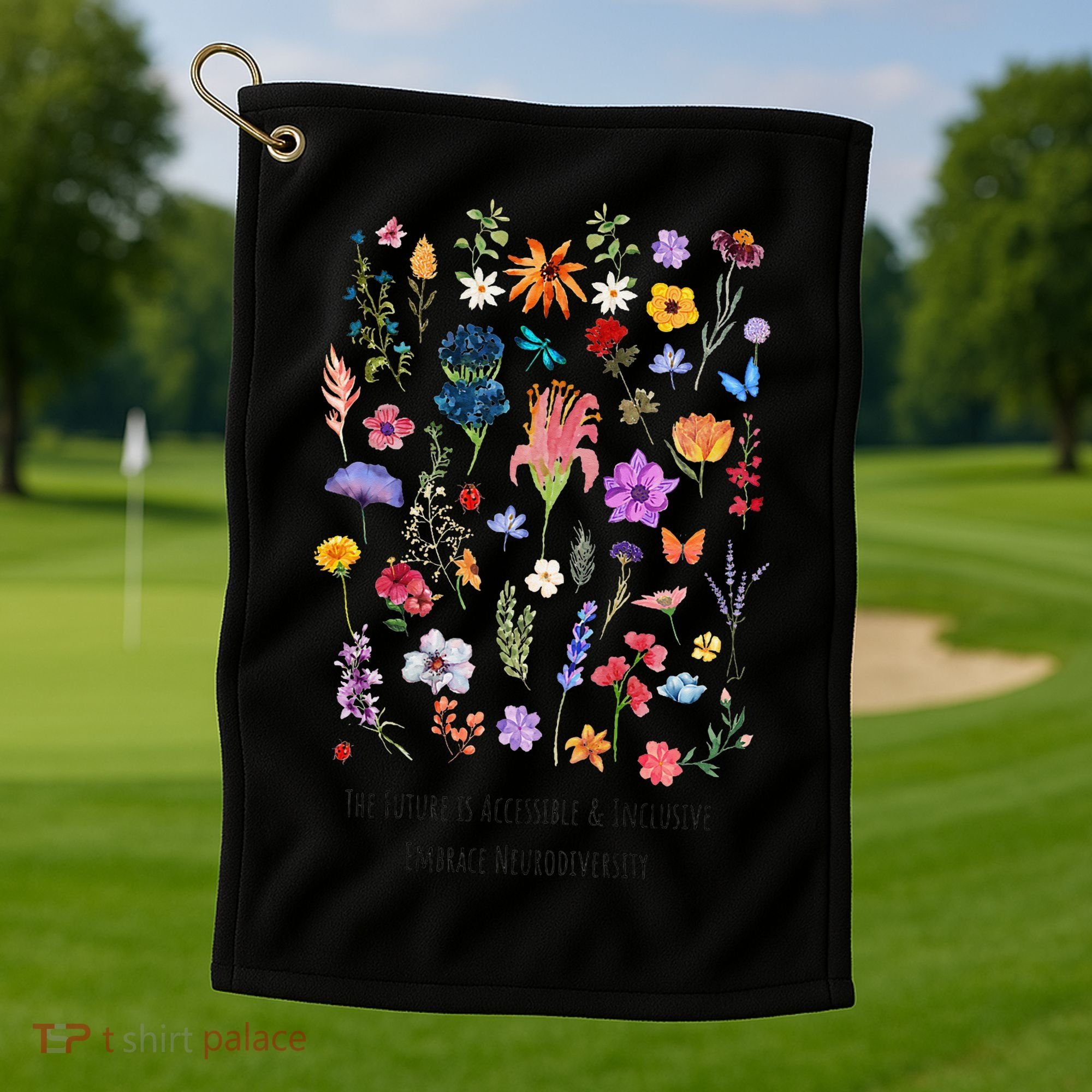 The Future Is Accessible  Inclusive-Embrace Neurodiversity Golf Towel