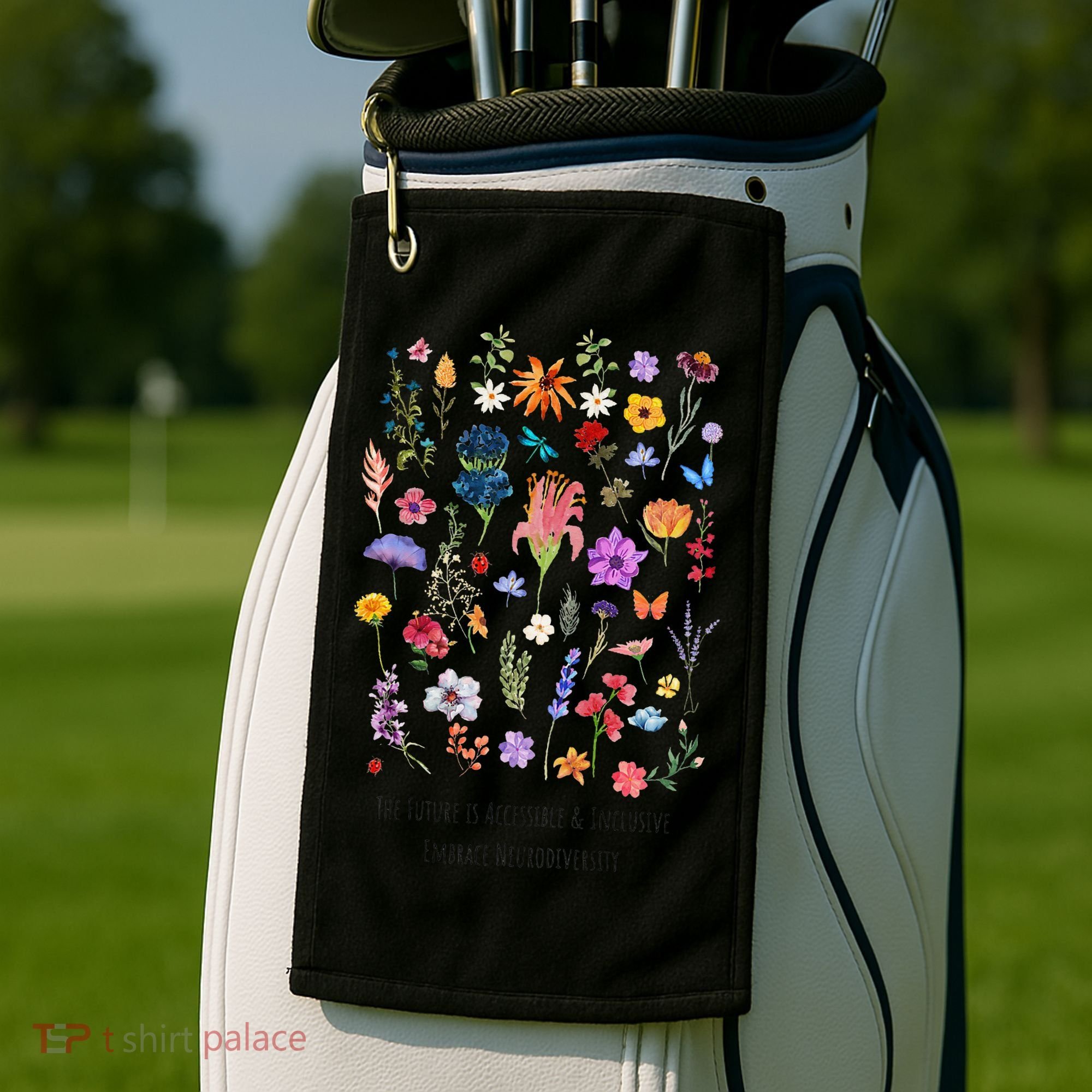 The Future Is Accessible  Inclusive-Embrace Neurodiversity Golf Towel