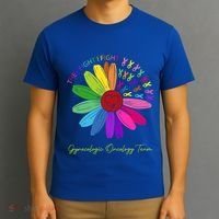 They Fight I Fight Oncology Team Gynecologic Oncology Nurse Funny Gift T-Shirt thumb 3