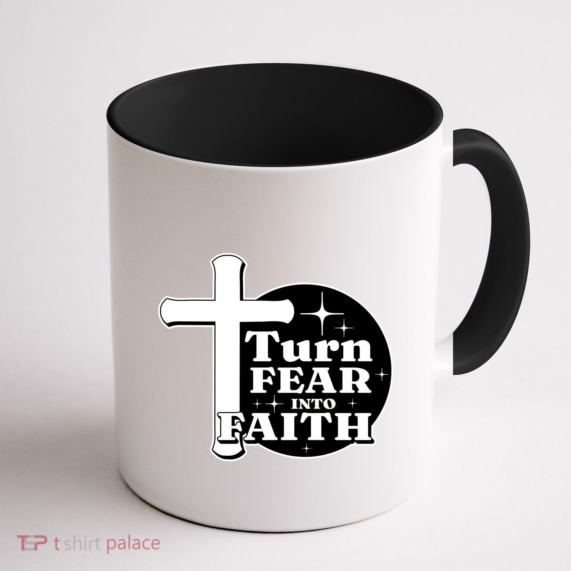 Turn Fear Into Faith Cross Coffee Mug