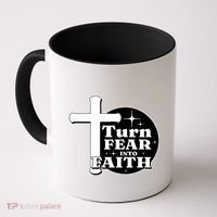 Turn Fear Into Faith Cross Coffee Mug thumb 0