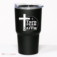 Turn Fear Into Faith Cross Tumbler thumb 0