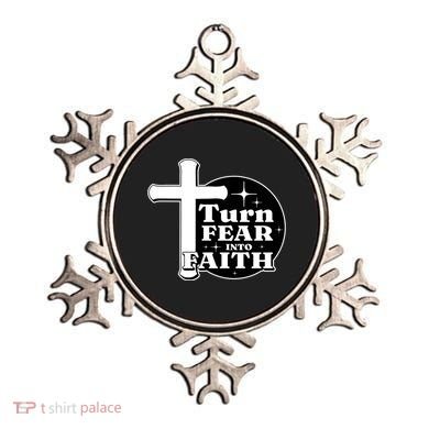 Turn Fear Into Faith Cross Ornament