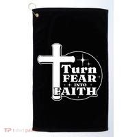 Turn Fear Into Faith Cross Golf Towel thumb 0