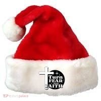 Turn Fear Into Faith Cross Santa Hat thumb 0