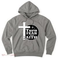 Turn Fear Into Faith Cross Hoodie thumb 0