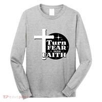 Turn Fear Into Faith Cross Long Sleeve Shirt thumb 0