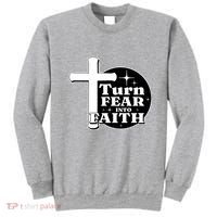 Turn Fear Into Faith Cross Sweatshirt thumb 0