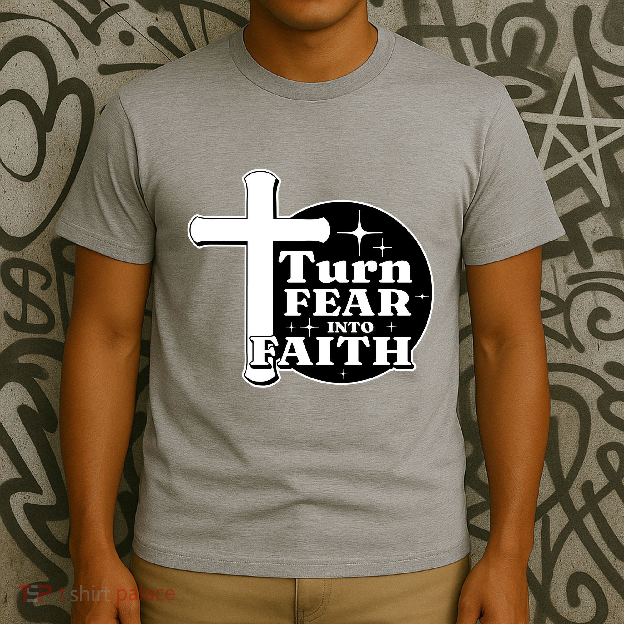 Turn Fear Into Faith Cross T-Shirt