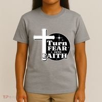 Turn Fear Into Faith Cross T-Shirt thumb 4
