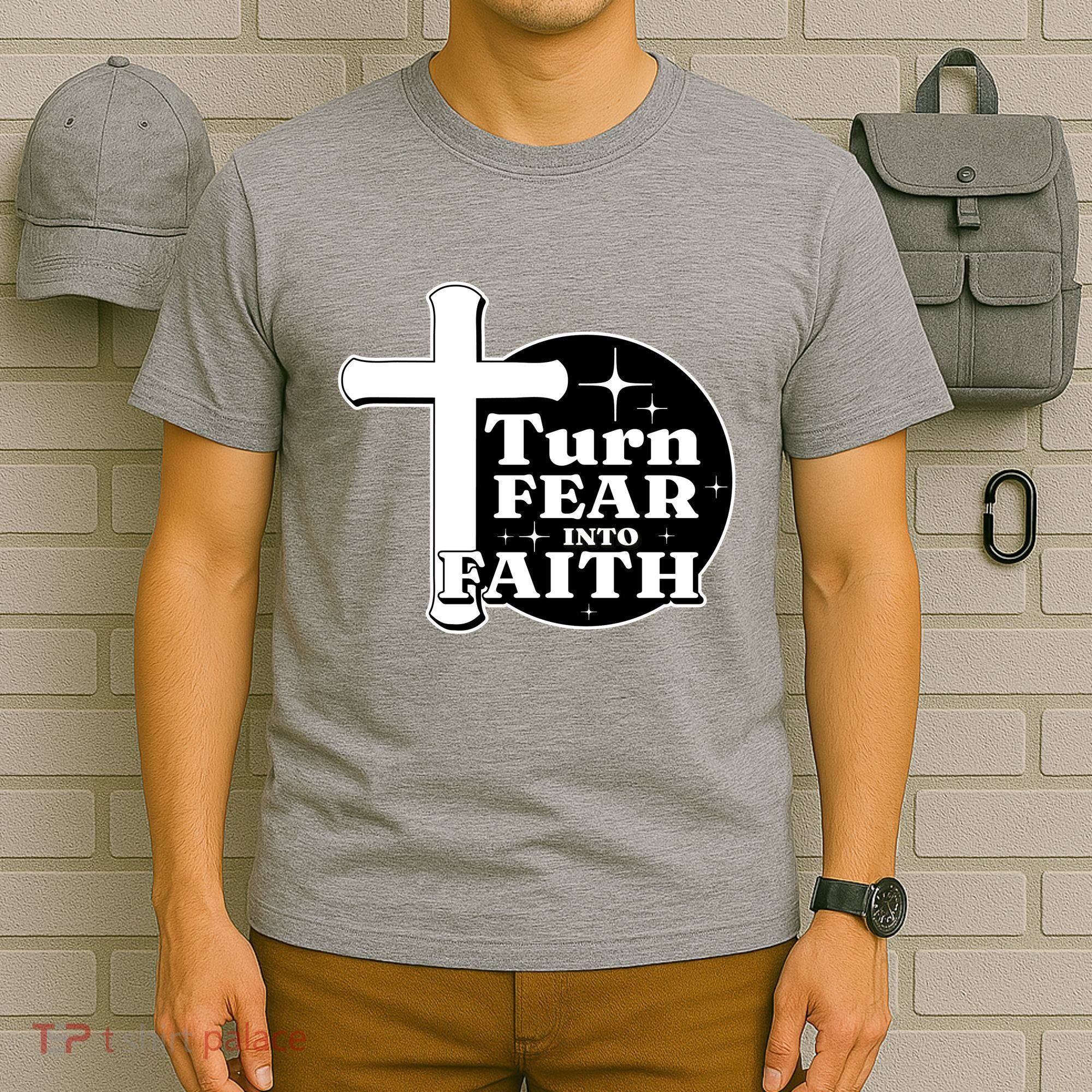 Turn Fear Into Faith Cross T-Shirt