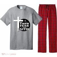 Turn Fear Into Faith Cross Pajama Set thumb 0