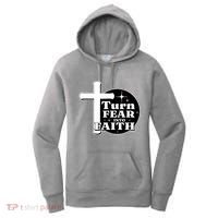 Turn Fear Into Faith Cross Women's Hoodie thumb 0