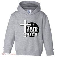 Turn Fear Into Faith Cross Toddler Hoodie thumb 0