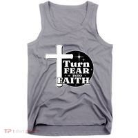Turn Fear Into Faith Cross Tank Top thumb 0