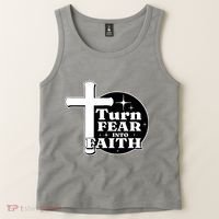 Turn Fear Into Faith Cross Tank Top thumb 2