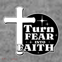 Turn Fear Into Faith Cross Kids Sweatshirt thumb 2