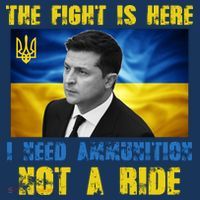 The Fight Is Here I Need Ammunition, Not A Ride Volodymyr Zelensky Ukraine Women's Tank Top thumb 5