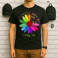They Fight I Fight Oncology Team Sunflower Oncology Nurse T-Shirt thumb 6
