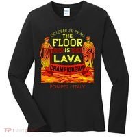 The Floor Is Lava Championship Pompeii Italy  Women's Long Sleeve Shirt thumb 0