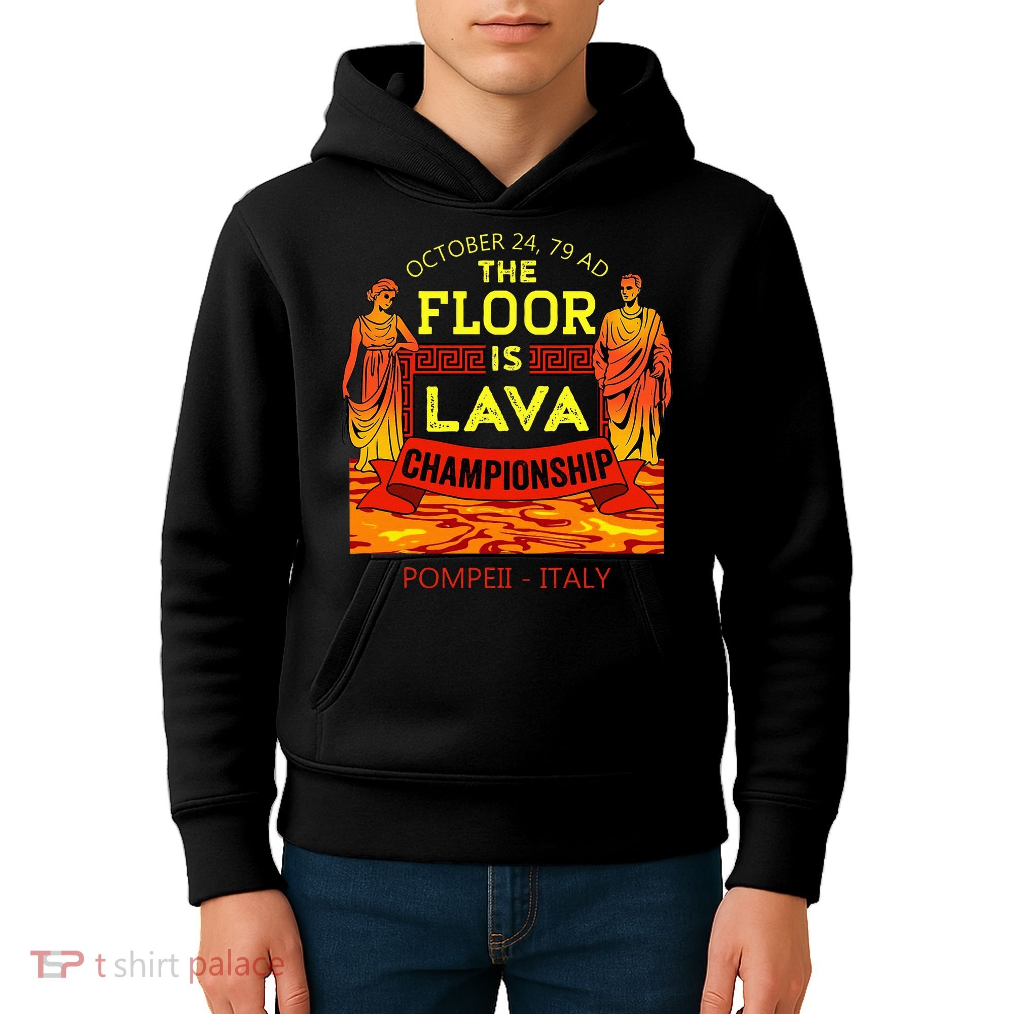 The Floor Is Lava Championship Pompeii Italy  Kids Hoodie