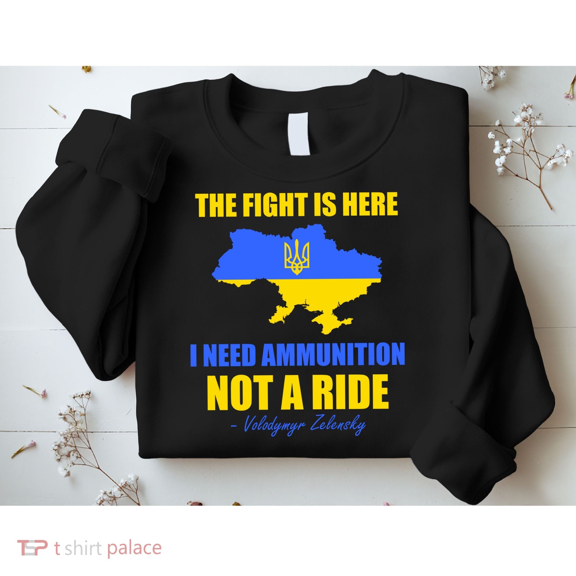 The Fight Is Here I Need Ammunition, Not A Ride Support Ukraine Sweatshirt