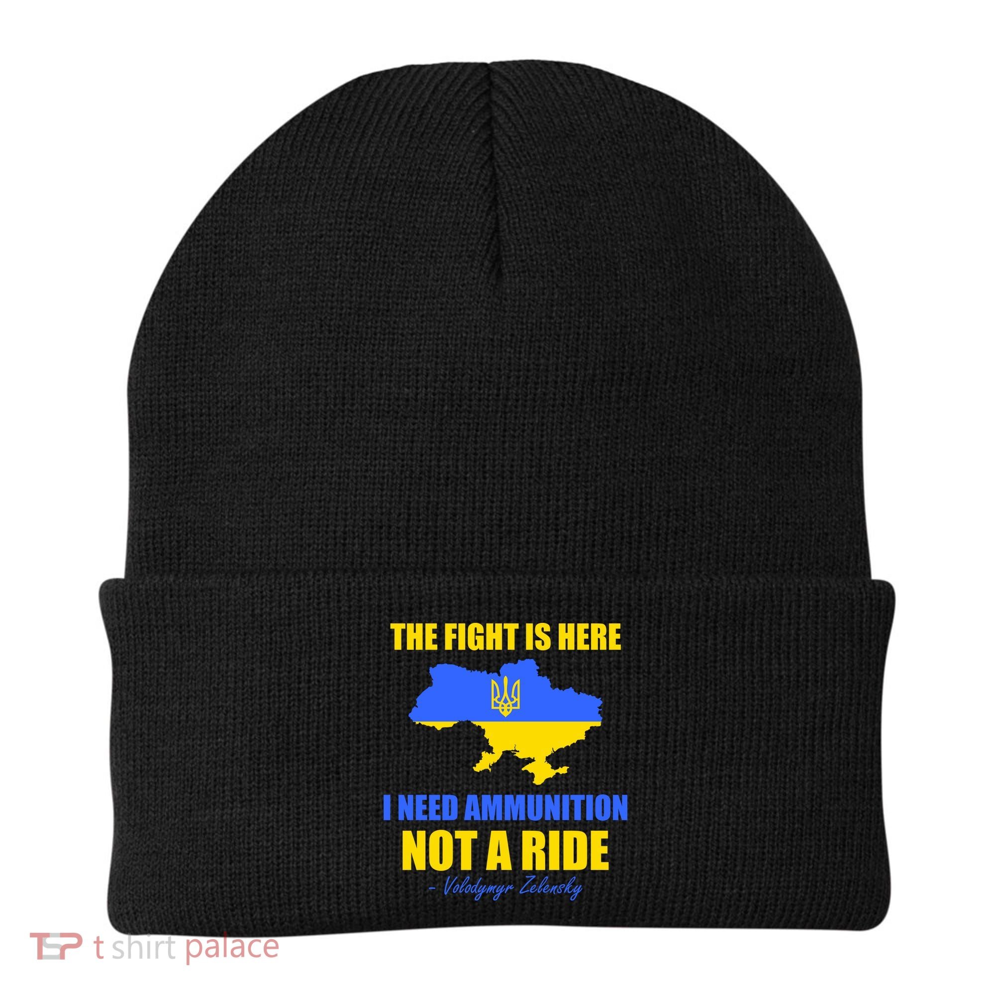 The Fight Is Here I Need Ammunition, Not A Ride Support Ukraine Beanie