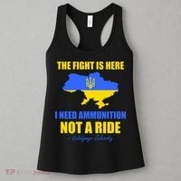 The Fight Is Here I Need Ammunition, Not A Ride Support Ukraine Women's Tank Top thumb 3
