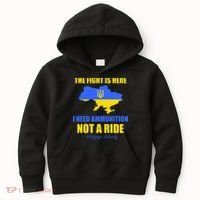 The Fight Is Here I Need Ammunition, Not A Ride Support Ukraine Kids Hoodie thumb 0