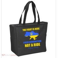 The Fight Is Here I Need Ammunition, Not A Ride Support Ukraine Tote Bag thumb 2
