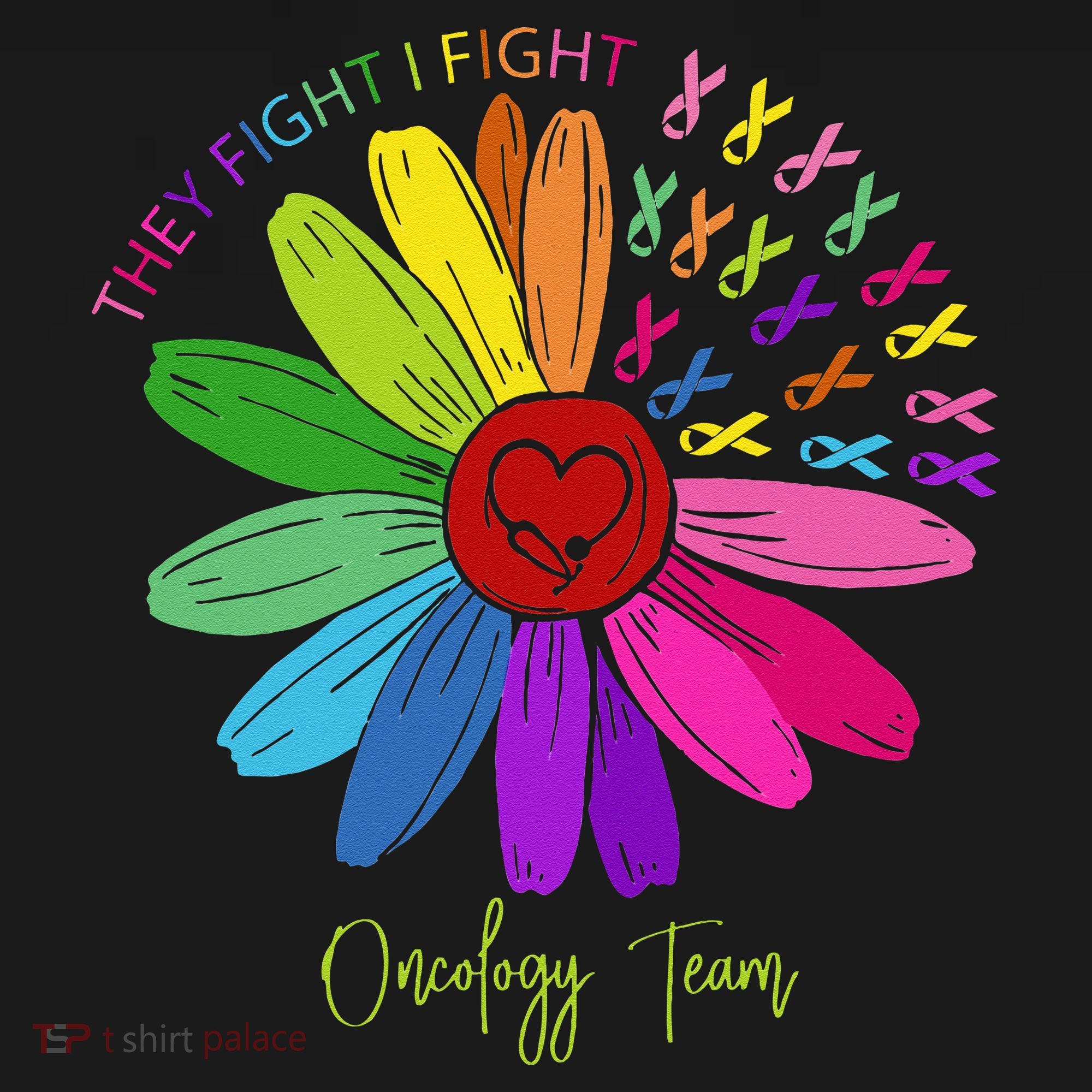 They Fight I Fight Oncology Team Sunflower Women's Hoodie