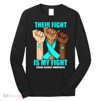 Their Fight Is My Fight Hand Sexual Assault Awareness Long Sleeve Shirt thumb 0