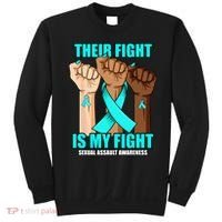 Their Fight Is My Fight Hand Sexual Assault Awareness Sweatshirt thumb 0