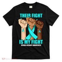 Their Fight Is My Fight Hand Sexual Assault Awareness T-Shirt thumb 0