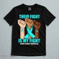 Their Fight Is My Fight Hand Sexual Assault Awareness T-Shirt thumb 5