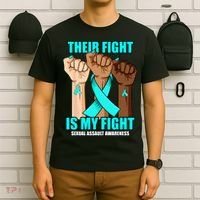 Their Fight Is My Fight Hand Sexual Assault Awareness T-Shirt thumb 6