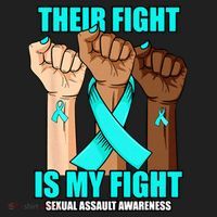 Their Fight Is My Fight Hand Sexual Assault Awareness Beanie thumb 2