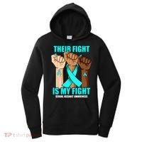Their Fight Is My Fight Hand Sexual Assault Awareness Women's Hoodie thumb 0