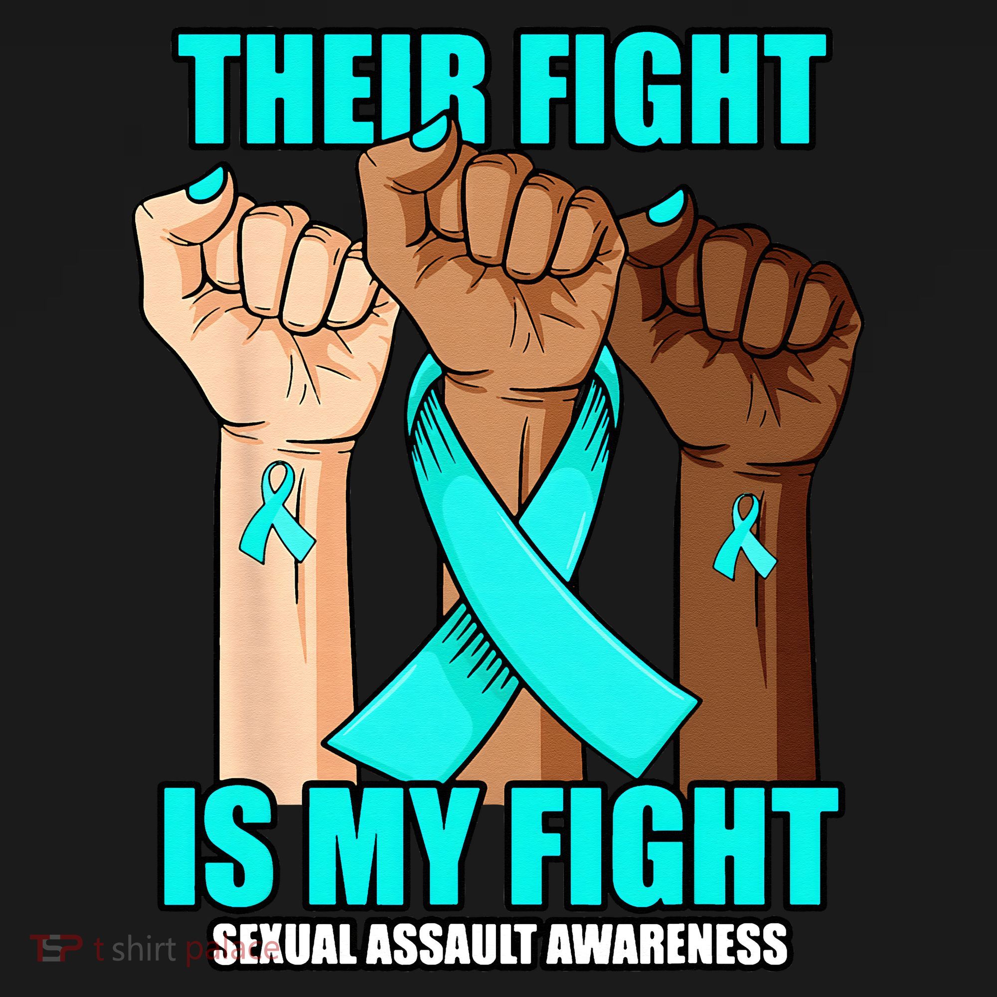 Their Fight Is My Fight Hand Sexual Assault Awareness Women's Hoodie