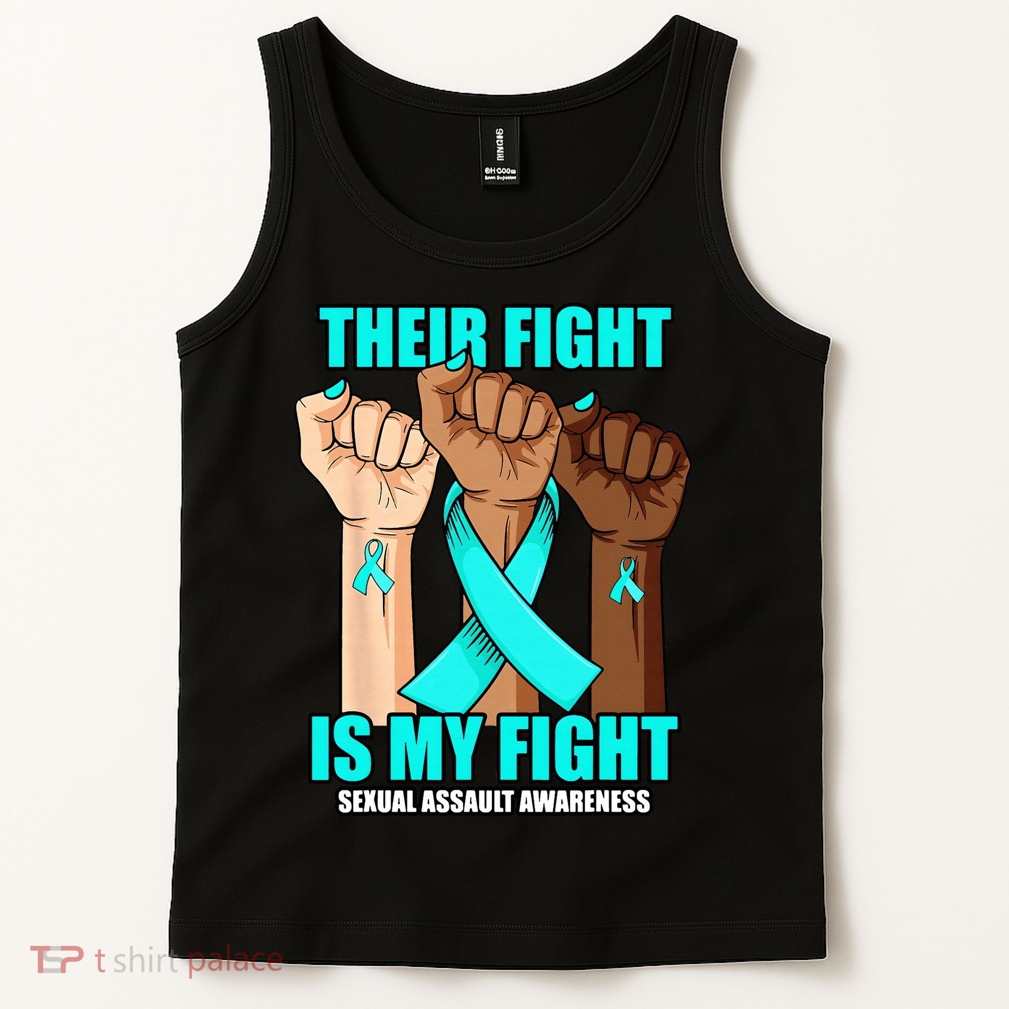 Their Fight Is My Fight Hand Sexual Assault Awareness Tank Top